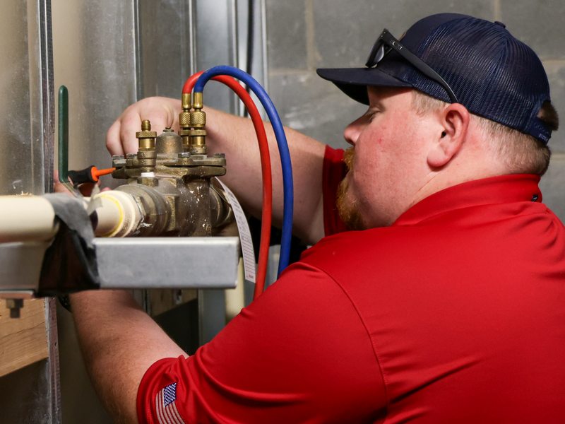 Connecting certified test gauges to the backflow preventer