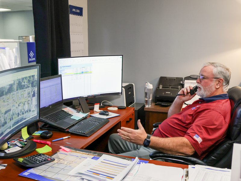 Reviewing open and close reports at a desk