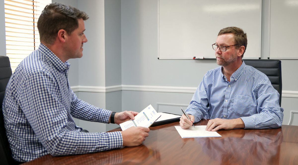 Business owner in a relaxed consultation